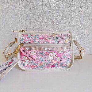 Lesportsac Sanrio My Melody Mini Crossbody Bag Purse Hello Kitty Cute Gift